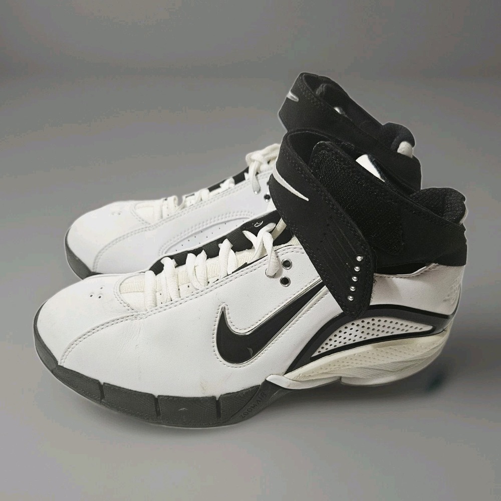 Nike Men's Zoom Air Basketball Sneaker White/Black Size US Size 9.5